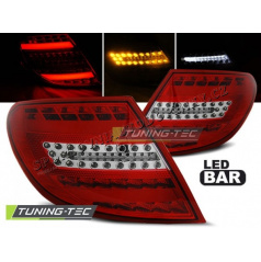 Mercedes C-klasa W204 sedan 2007-10 zadní lampy red white LED BAR