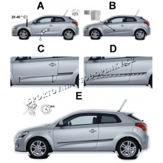 Boční ochranné lišty dveří - Chevrolet Spark, 2012 -