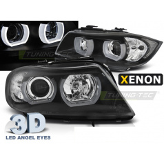 BMW E90/E91 03.2005-08.2008 přední čirá světla 3D U-Type black HID