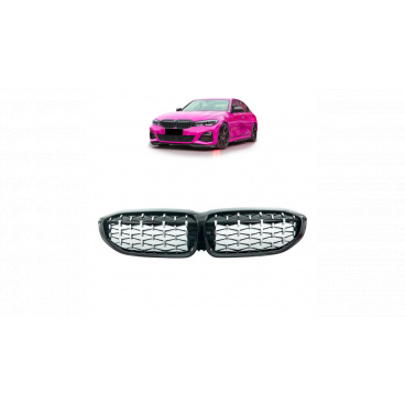 Gril BMW 3 G20 G21 Lesklá černá & Chrom