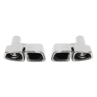 Koncovka tlumiče 255x100mm vstup 63mm Mercedes E63 W212 Leštěná Sada