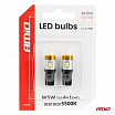 LED žárovky CANBUS W5W T10 3030 4SMD + 3020 1SMD bílé 12V 24V AMIO-04990