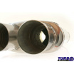 Střední výfukový mezitlumič Turbowork s rozdvojením pro výfukovou klapku  57 mm