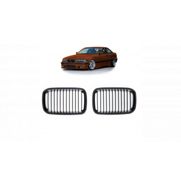 Gril BMW 3 E36 Compact jednotlivé žebro Matná černá