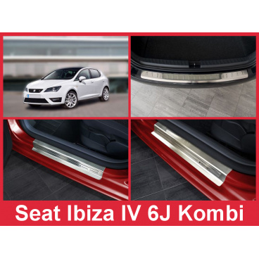 Nerez kryt- sestava-ochrana prahu zadního nárazníku+ochranné lišty prahu dveří Seat Ibiza IV 6J ST 2008-16