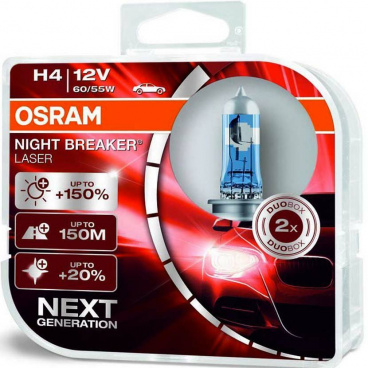 Žárovka Osram Night Breaker Laser H4 +150% 12V 60/55W P43t (sada 2 ks) Žárovka Osram Night Breaker Laser H4 +150% 12V 60/55W P43t (sada 2 ks)