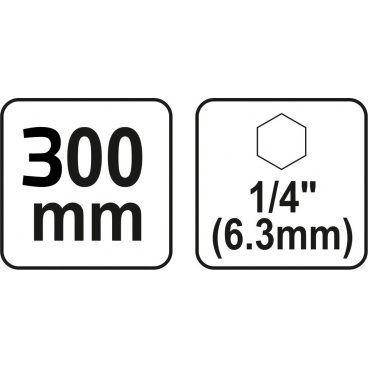 Nástavec pro ploché vrtáky 300mm Nástavec pro ploché vrtáky 300mm