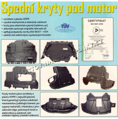 AUDI KRYT MOTORU SPODNÍ