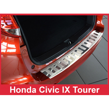 Nerez kryt- ochrana prahu zadního nárazníku Honda Civic 9 Tourer 2014-16