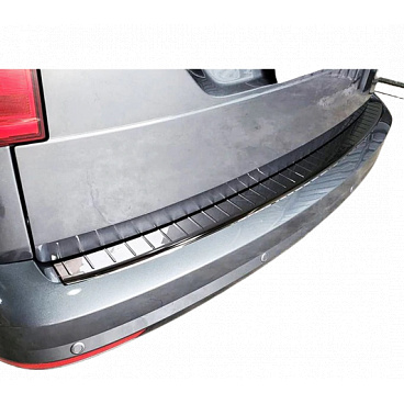 Nerez kryt zadního nárazníku chrom/černý Omtec VW Caddy 2015-20 Nerez kryt zadního nárazníku chrom/černý Omtec VW Caddy 2015-20