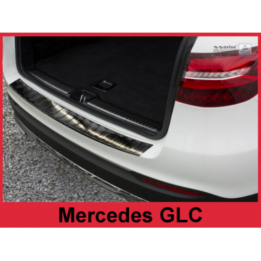 Nerez kryt-černá ochrana prahu zadního nárazníku Mercedes GLC 2015+