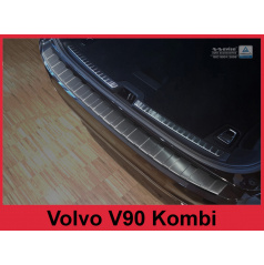 Nerez kryt- černá ochrana prahu zadního nárazníku Volvo V 90 kombi 2016+