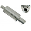 Sportovní výfuk TurboWorks 76/100 mm  dlouhá kulatá koncovka se silencerem 