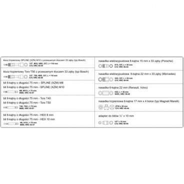 Souprava na opravu alternátorů 13ks Souprava na opravu alternátorů 13ks