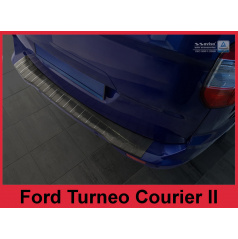 Nerez kryt- černá ochrana prahu zadního nárazníku Ford Tourneo Courier II 2014-16