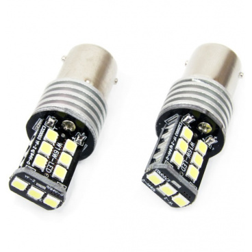 Žárovky BA15S - 15 SMD LED bílé 12/24V CANBUS (2 ks) Žárovky BA15S - 15 SMD LED bílé 12/24V CANBUS (2 ks)