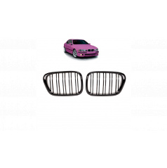 Gril BMW 5 E39 dvojité žebrování Lesklá černá