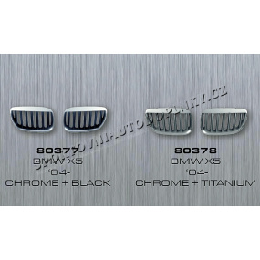 MASKA BMW X5 04 CHROM + TITANIUM F20