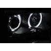 BMW E46 04.1999-03.2003 Coupe / Cabrio přední čirá světla Angel Eyes LED black