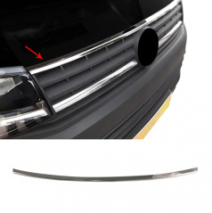 Nerez horní lišta přední masky Omtec VW T6 2015-19 s logem