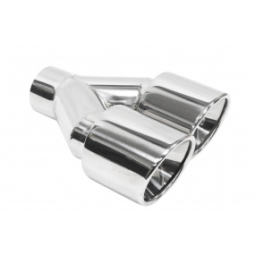 Koncovka Tlumiče 89mmx2 vstup 60mm Leštěná Pravá