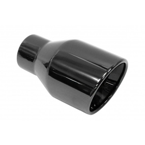 Nerez koncovka výfuku kruhová (vstup 63 mm, vystup 102 mm) černá