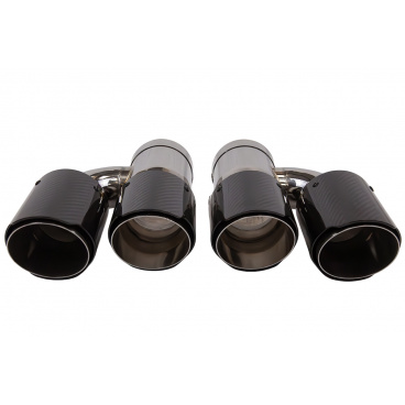 Koncovka tlumiče 89mmx2 vstup 76mm Carbon Gloss Sada