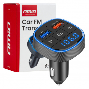 FM vysílač do auta 2×USB-A 12V 24V