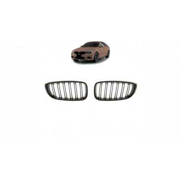 Mřížka BMW 3 F34 dvojité žebrování Matná Černá