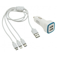 Nabíječka telefonu USB 3v1 (micro USB, iPhone, USB C)