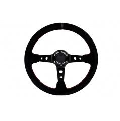 Sportovní volant WRC Rally černý/červený steh 350 mm