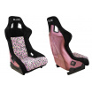 Sportovní skořepina SLIDE KS2 Premium Black & Flowers Velur Light Pink Glitter