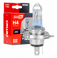 Halogenové žárovky H4 24V 75/70W LumiTec LIMITED +120% DUO AMIO-04951