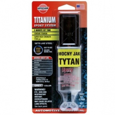 Titanové epoxidové 2-složkové lepidlo s částicemi titanu 25 ml