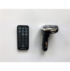 FM Modulátor s Bluetooth, Handsfree, 2xUSB, 12/24V, stříbrný