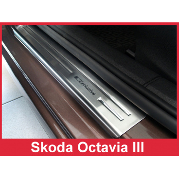 Nerez ochranné lišty prahu dveří 4ks Škoda Octavia III 2013-16