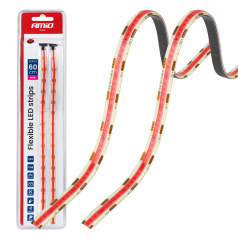 Růžové LED pásky COB do auta 2x30cm 12V AMIO-04570