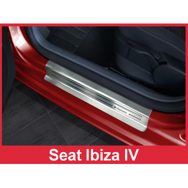 Nerez ochranné lišty prahu dveří 4ks Seat Ibiza 4 2008-16