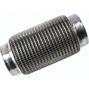 Nerez pružný díl / vlnovec 60x150 mm s ochranným opletem Nerez pružný díl / vlnovec 60x150 mm s ochranným opletem