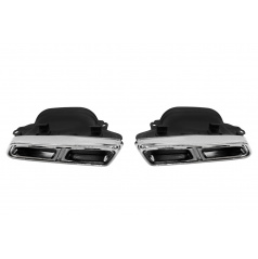 Koncovka tlumiče 285x80mm vstup 160x100mm Mercedes W212 Leštěná Sada