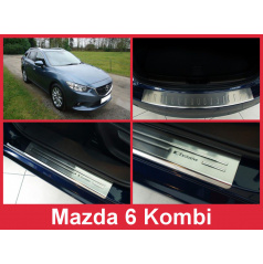 Nerez kryt- sestava-ochrana prahu zadního nárazníku+ochranné lišty prahu dveří Mazda 6 kombi 2012-16