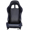 Sportovní polohovatelná sedačka Race Sport imitace kůže černá (bez loga)