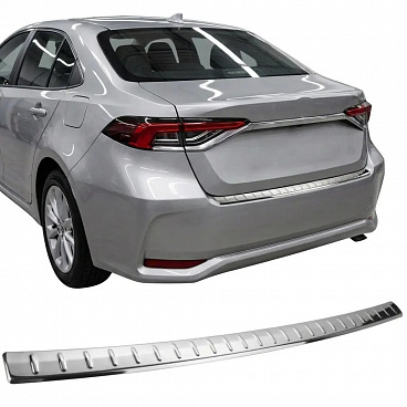 Nerez leštěný kryt horní hrany zadního nárazníku Toyota Corolla XII, 2018+ Sedan Nerez leštěný kryt horní hrany zadního nárazníku Toyota Corolla XII, 2018+ Sedan