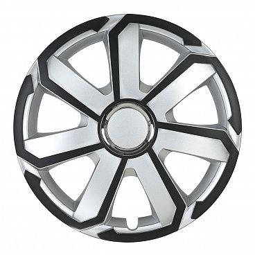 Poklice na auto AEROSPIN 16" palců černo-stříbrná Poklice na auto AEROSPIN 16" palců černo-stříbrná