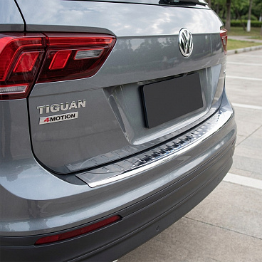 Nerez kryt zadního nárazníku VW Tiguan II 2016+ (vč. ALLSPACE), Ssangyong Tores 2022+ leštěný Nerez kryt zadního nárazníku VW Tiguan II 2016+ (vč. ALLSPACE), Ssangyong Tores 2022+ leštěný