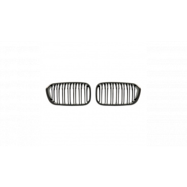 Gril BMW 1 F20 F21 Facelift dvojité žebrování Matná černá