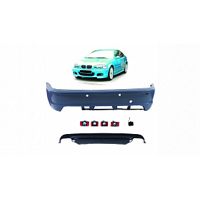 Nárazník BMW 3 E46 Zadní s difuzorem Nárazník BMW 3 E46 Zadní s difuzorem