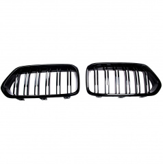 Gril BMW X2 F39 Dvojité žebrování Lesklá černá