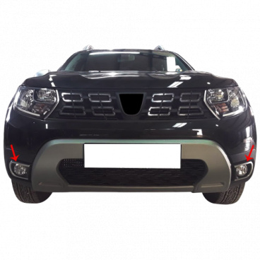 Nerez chrom rámečky předních mlhovek Omtec leštěné Dacia Duster 2018+ Nerez chrom rámečky předních mlhovek Omtec leštěné Dacia Duster 2018+