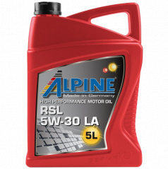 Motorový syntetický olej Alpine RSL 5W-30 LA  
